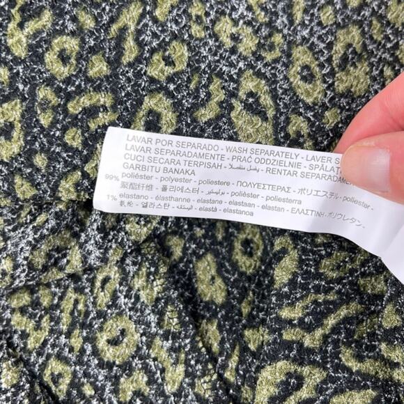 Zara Textured Leopard Print Ruffle Mini Dress Size Small NEW - Picture 7 of 8